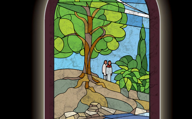Stained Glass Window concept artwork for Church by Gregory Effinger