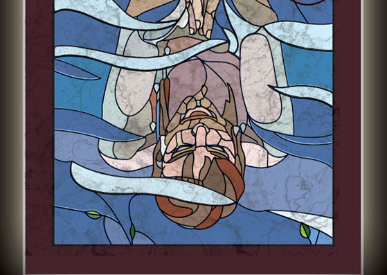 Stained Glass Window concept artwork for Church by Gregory Effinger